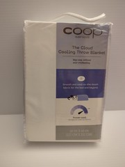Coop Cloud Cooling Throw Blanket Size 50”x60” White Sleep Goods Silky Smooth