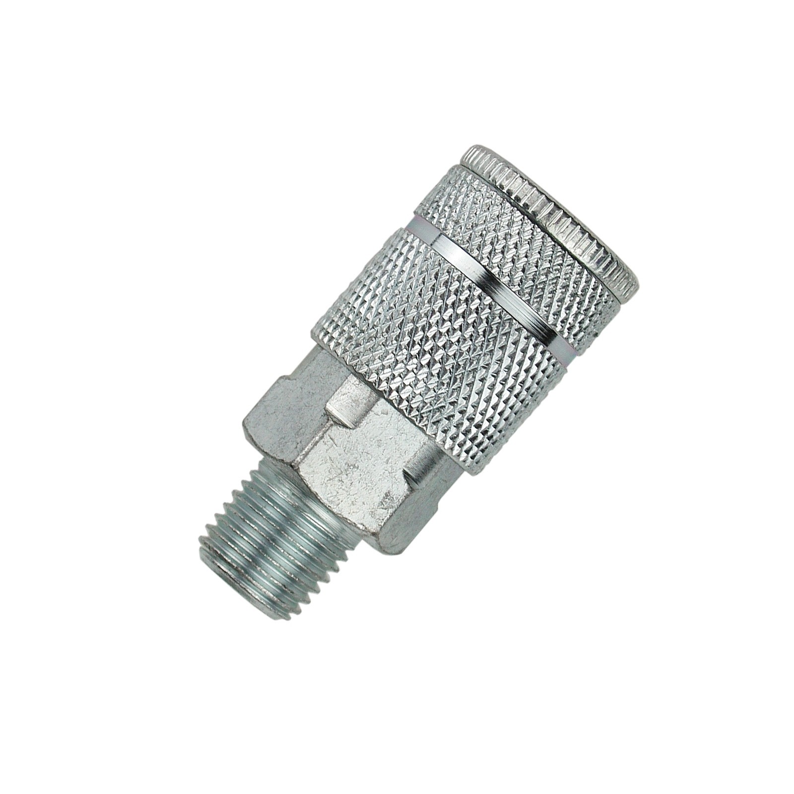 10PACK - T/ Automotive Style Air Quick Coupler 1/4" x 1/4" Male NPT - Steel gallery