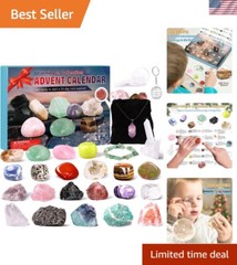 Holiday Crystal Countdown: 2024 Advent Calendar for Kids with Healing Stones