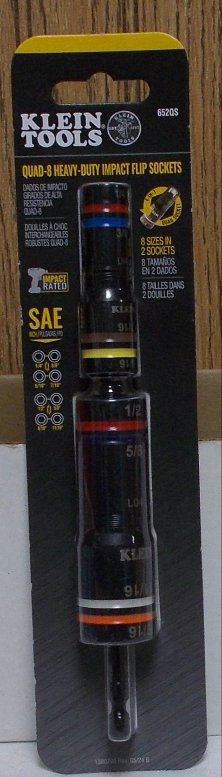 Klein Tools 652QS SAE Quad 8 Heavy Duty Impact Flip Socket Set gallery