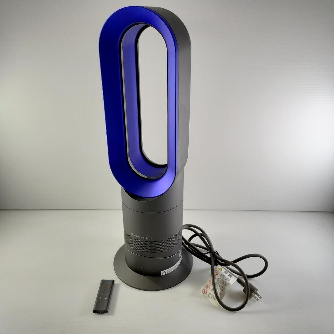 Dyson Hot & Cool AM09 Fan Heater Silver/Blue Remote Control Japan Tested Used gallery