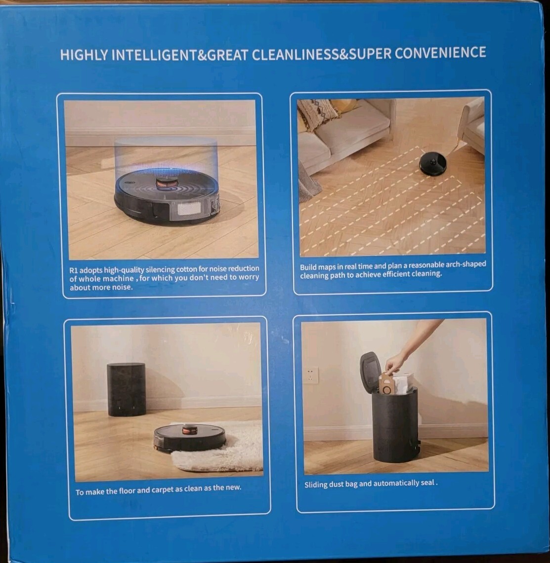 Robotic Vacuum Cleaner | Automatic Smart Floor Cleaner | Wi-Fi | Pet | Lydsto R1 gallery
