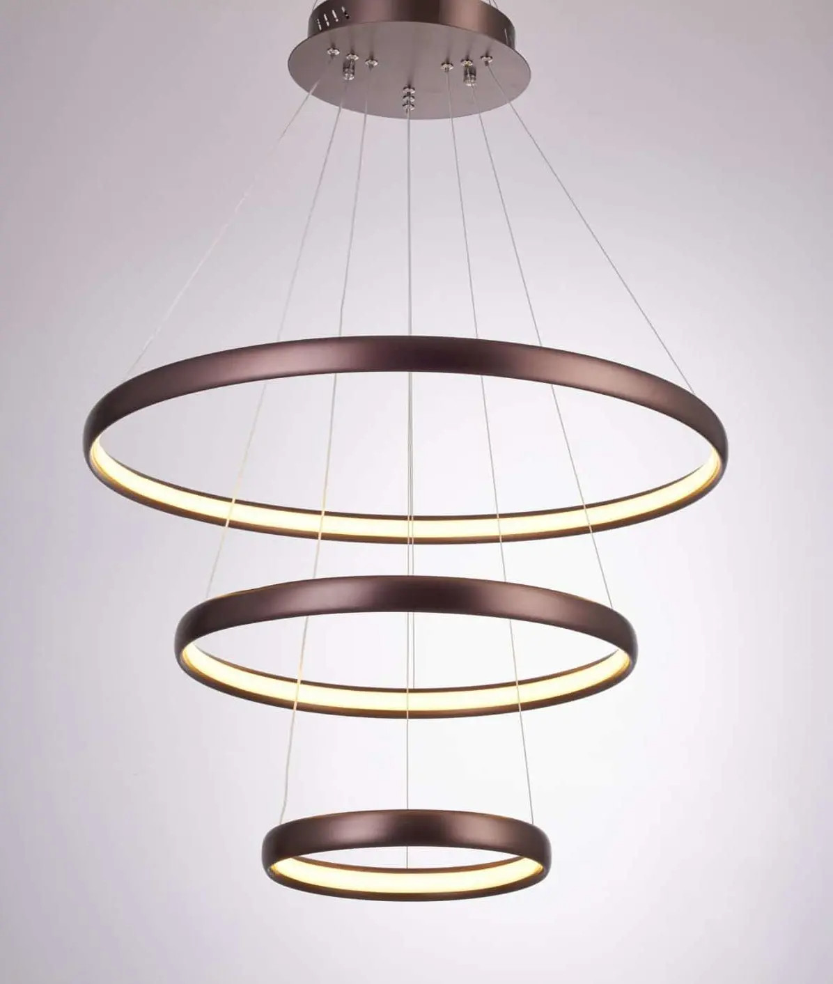 Modern Three Ring LED Chandelier Pendant Light - 3 Year Warranty gallery