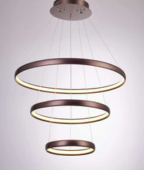 Modern Three Ring LED Chandelier Pendant Light – 3 Year Warranty