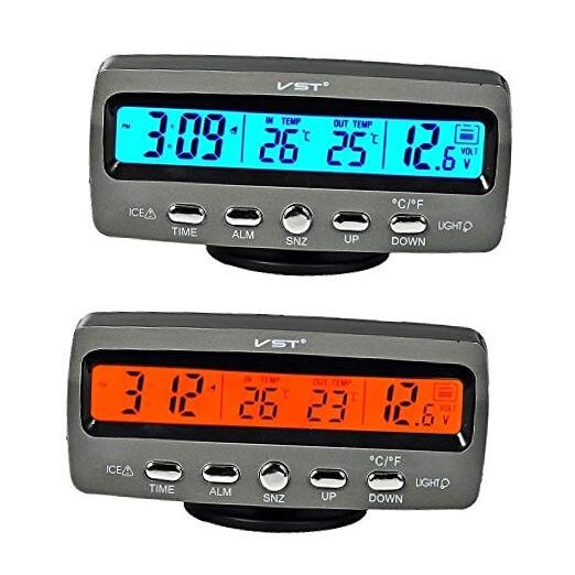 1pcs 12V Car Thermometer Digital LCD Display Multiple Function Rainproof Car gallery