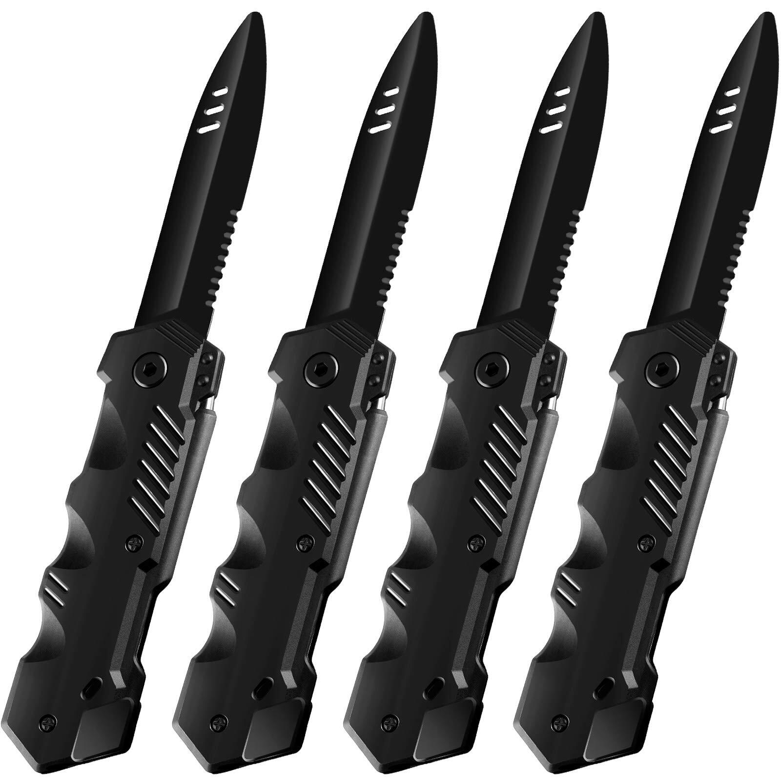 4 Pieces Retractable Knife Prop Knife Fake Knife False Trick Gadget Toy gallery