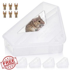 Mysora 6 Pc Mouse Bait Stations Lockable Translucent