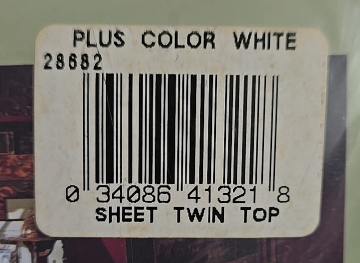 NOS Wamsutta Supercale Plus WHITE 200tc Twin Flat Sheet Cotton Blend 66X96 RARE gallery