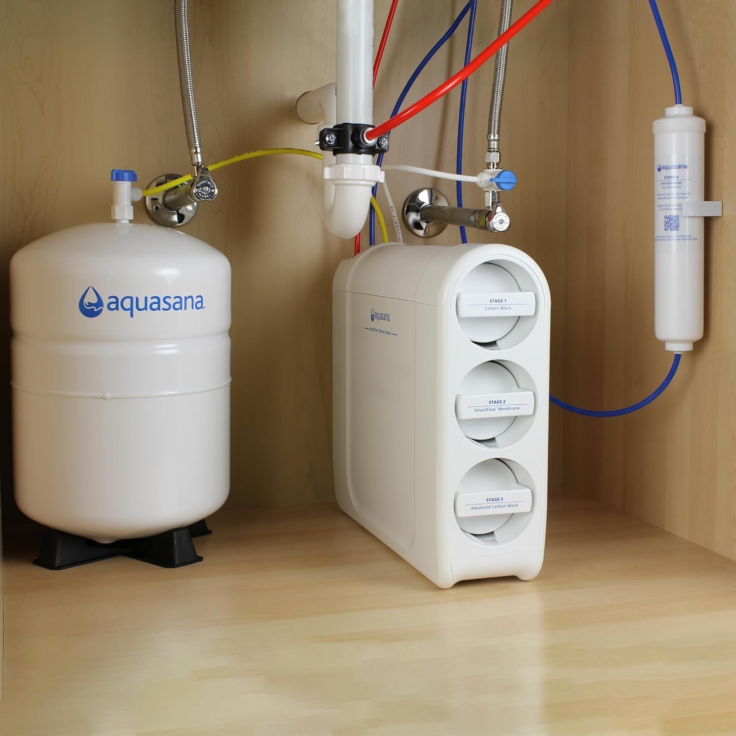 Aquasana SmartFlow Reverse Osmosis Water Filter Under Sink w/ Matte Black Faucet gallery