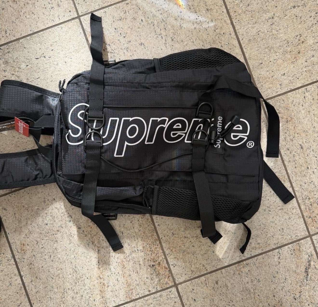 Supreme Black Backpack  3