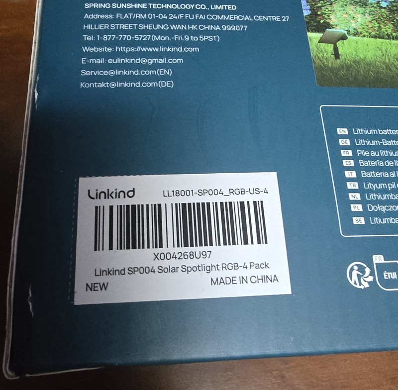 Linkind Solar Spotlight 4pk Model: SP004 Brand New Open Box For Veiwing Complete gallery