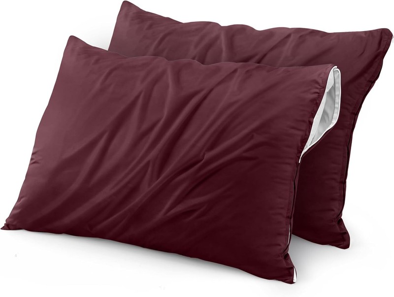 2 Pack Bed Bug Proof Zippered Pillow Encasement Waterproof Utopia Bedding gallery