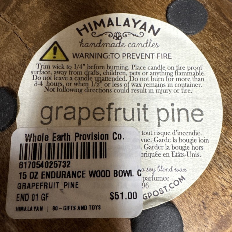 Himalayan Trading Post grapefruit pine Medium Driftwood Candle gallery