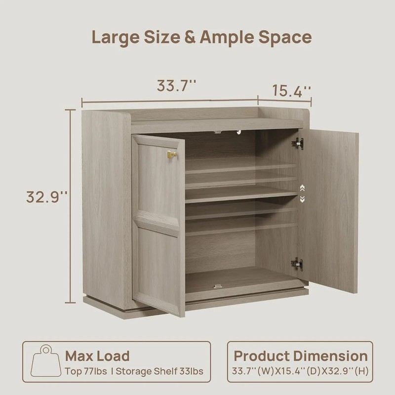 Buffet Cabinet with Storage 101" Sideboard Accent Storage Cabinet for Bedroom gallery