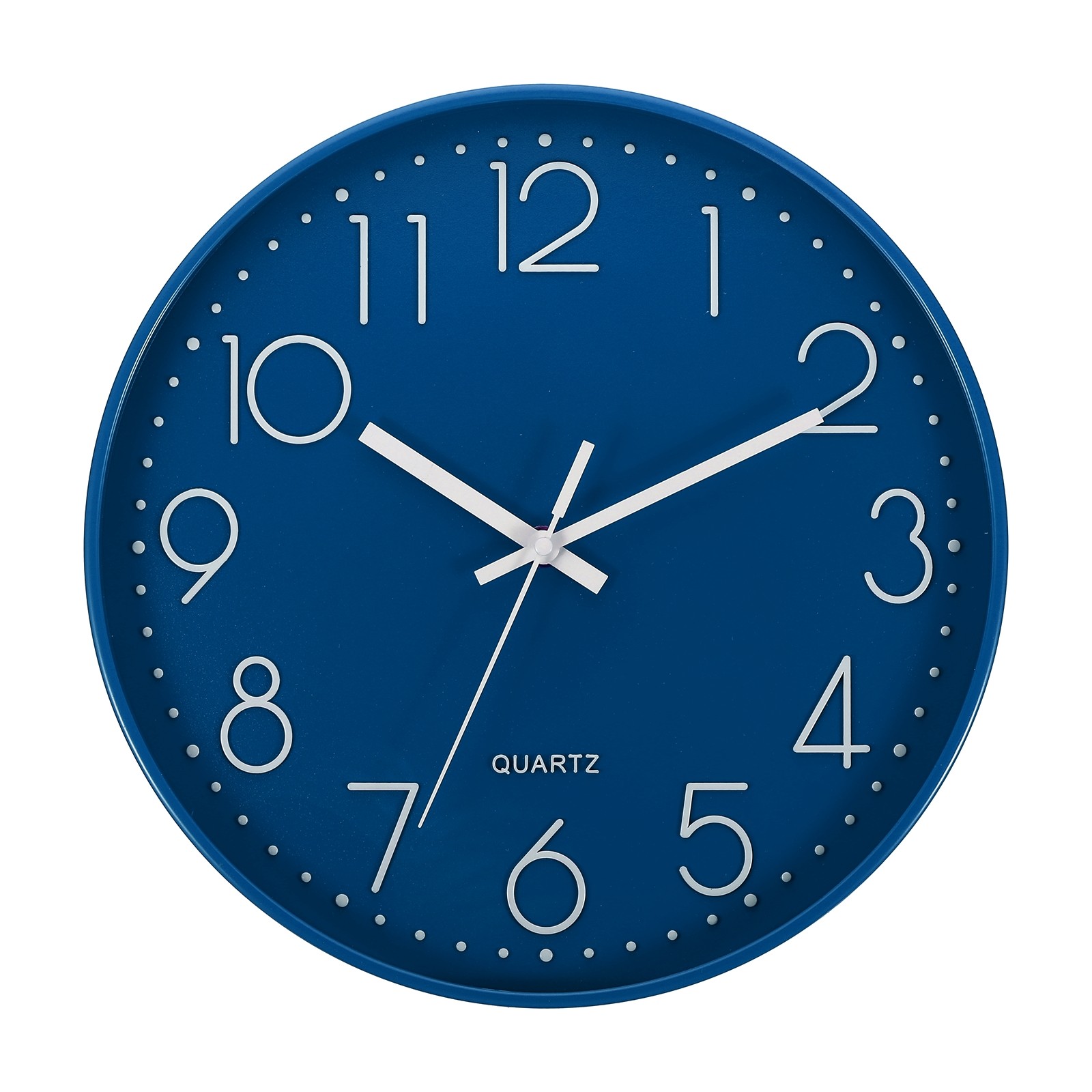 12" Wall Clock Battery Operated Silent Non-Ticking Round Wall Clocks Dark Blue gallery