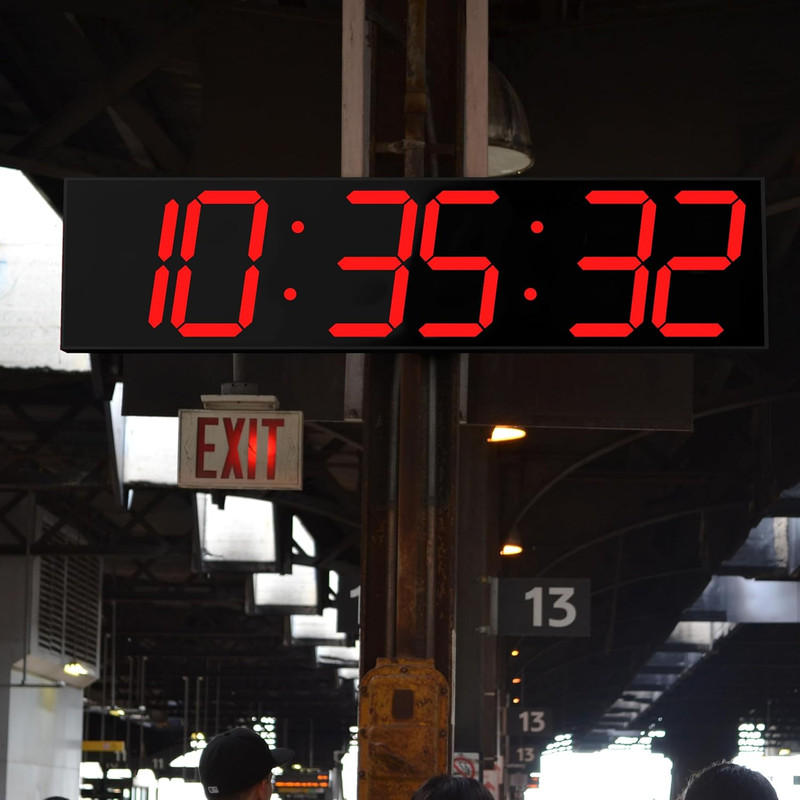 Digital Wall Clock, Oversize Led Digital Clock Large Display with Auto Dimmer, H gallery