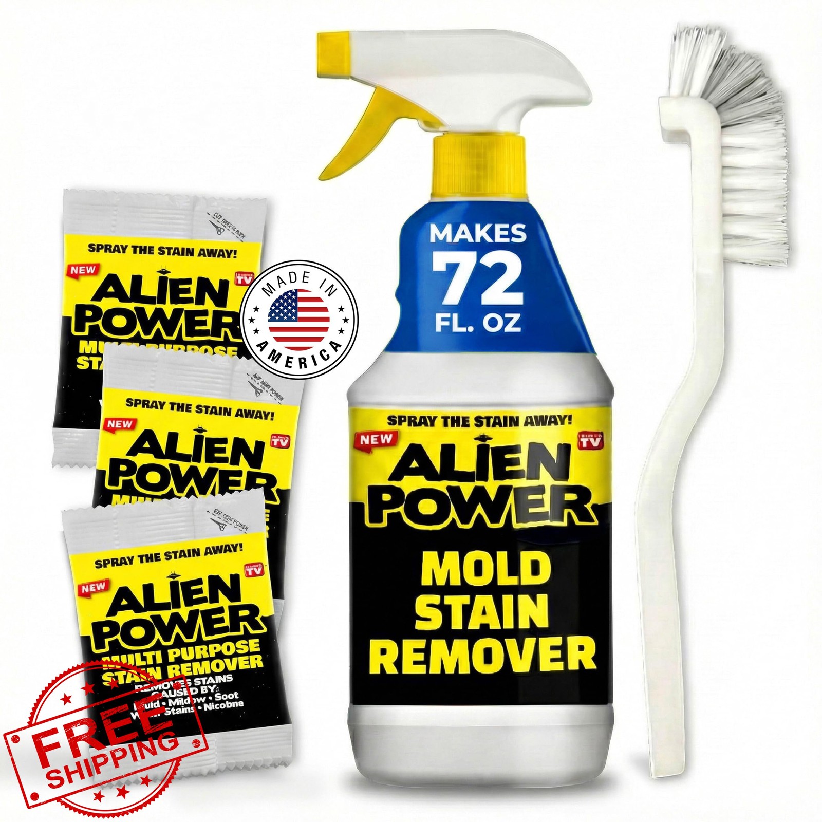 Alien Power Mold Mildew Stain Remover Spray 3 Packet Set gallery