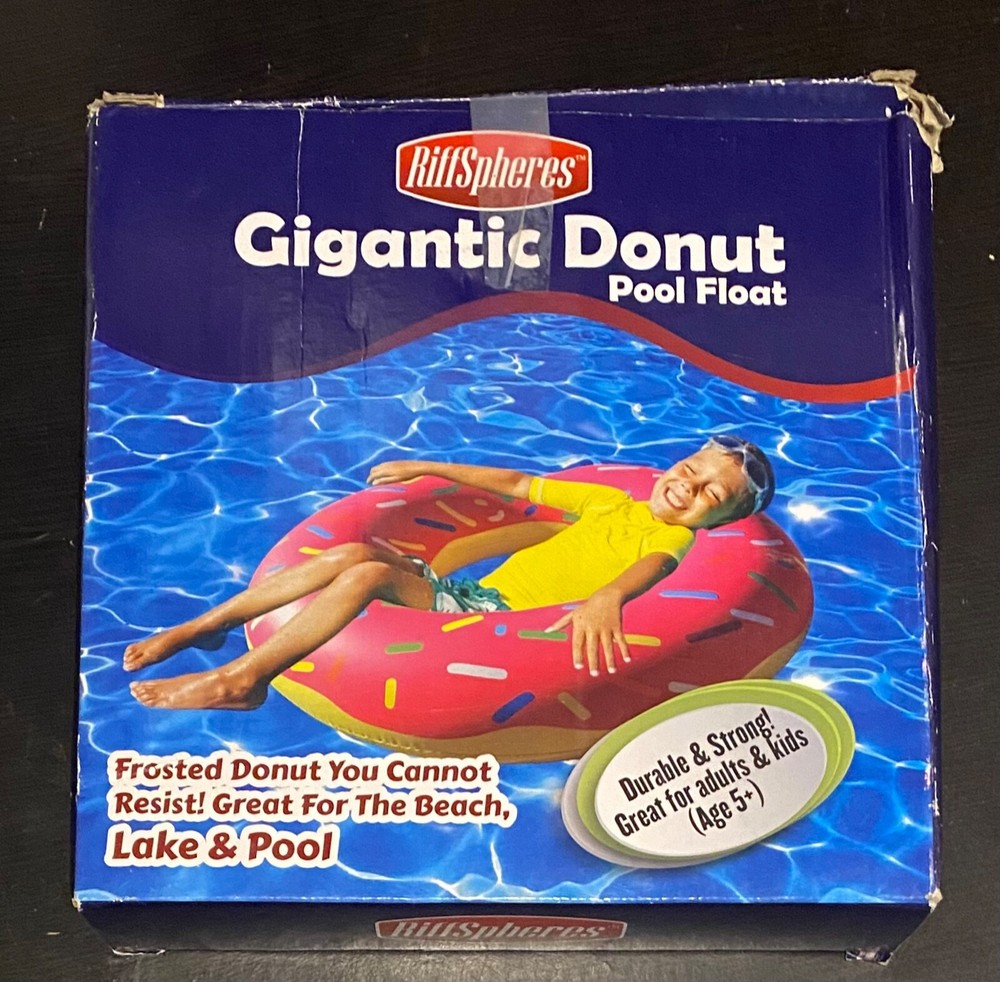 Gigantic Donut Pool Float Durable & Strong! Great for adults & kids.