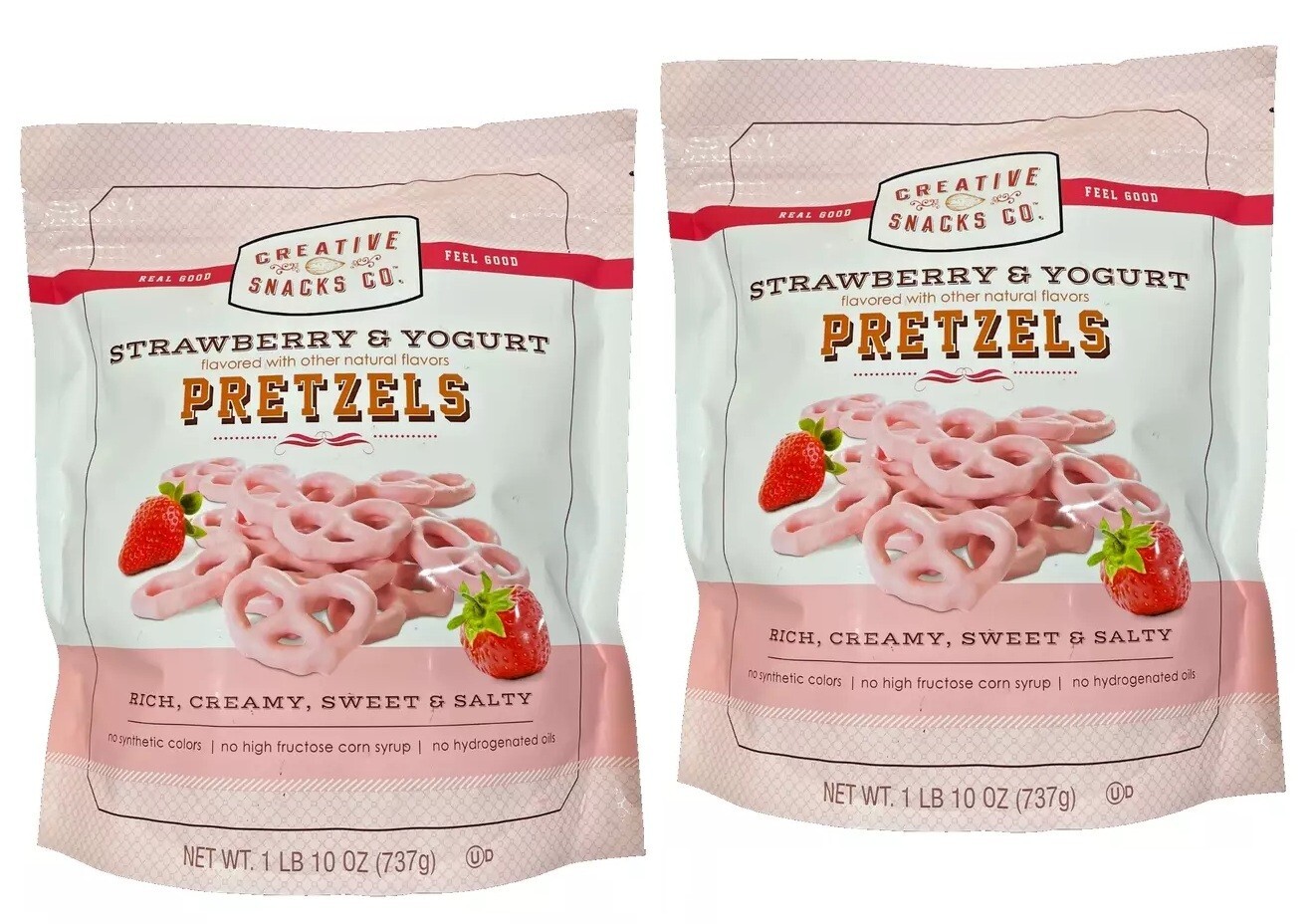 2-PACK Creative Snacks Co Strawberry & Yogurt Pretzels 1 LB 10 Oz each gallery