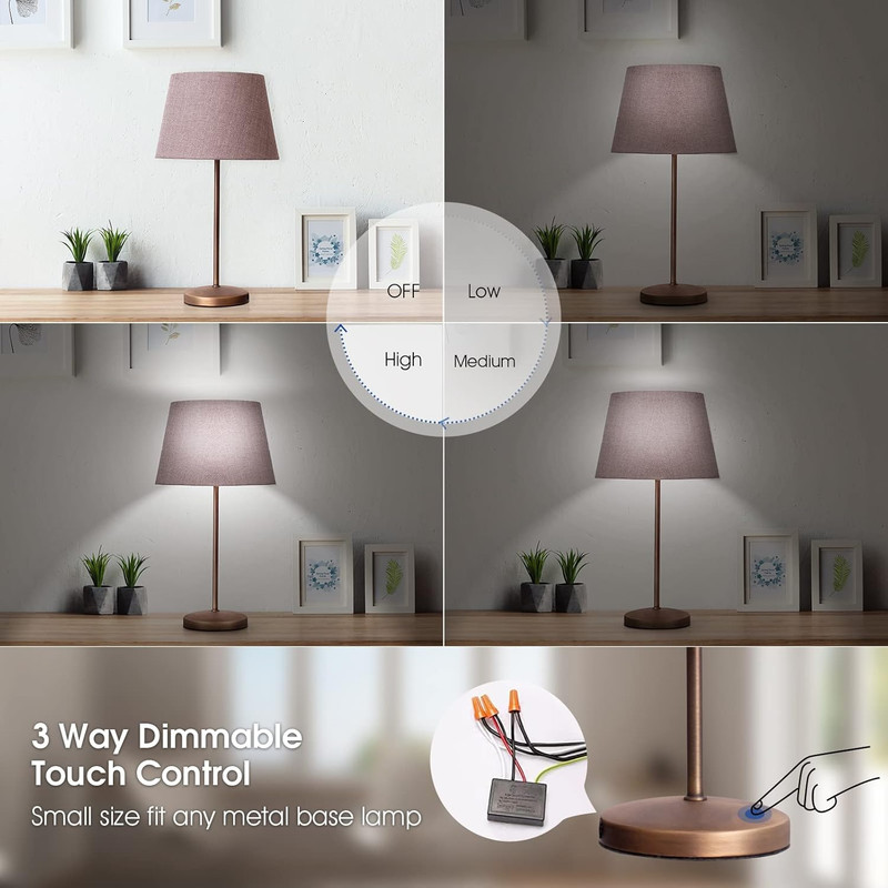 Touch Lamp Switch 2 Pack, Touch Lamp Control Module for Dimmable LED, Incandesce gallery