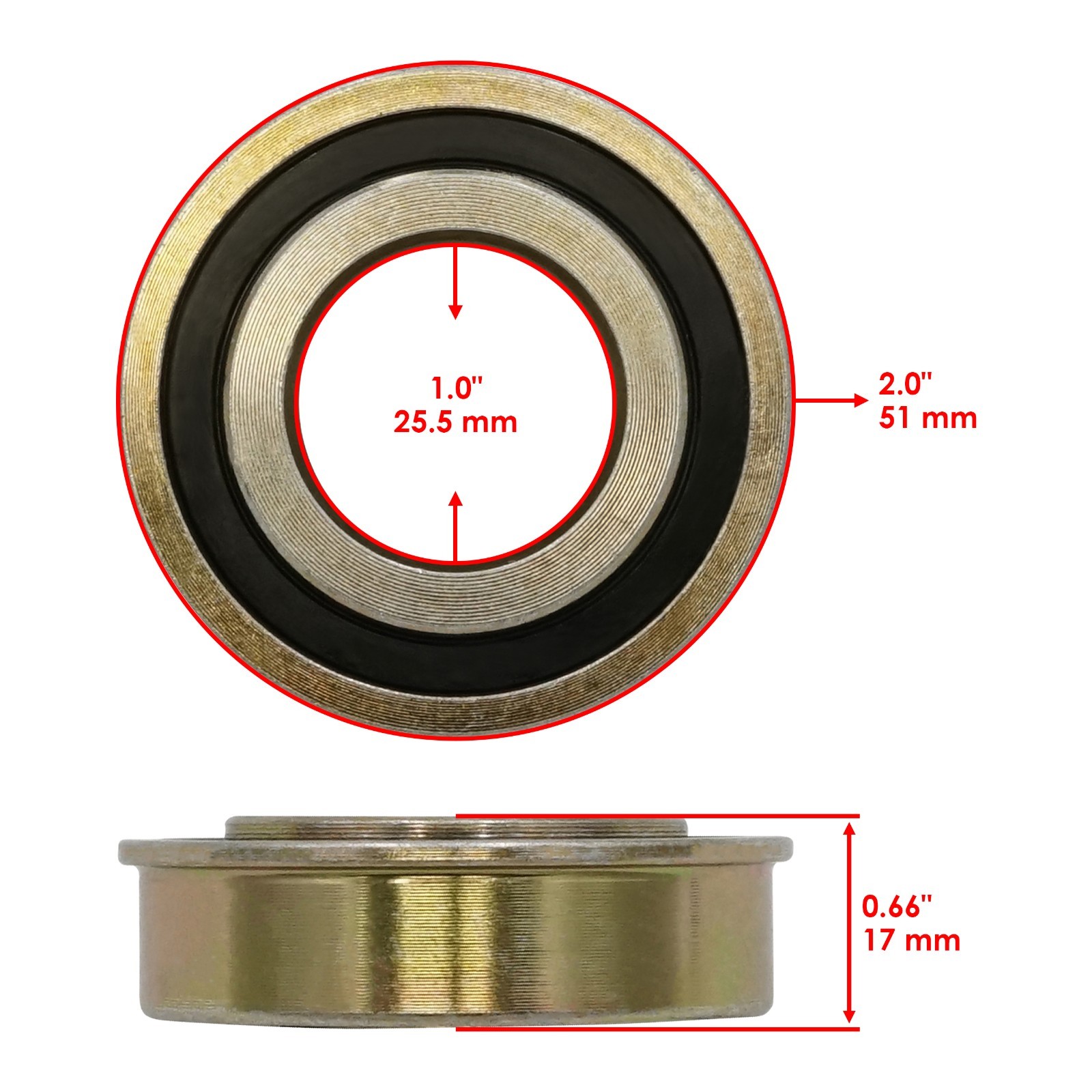 Celox 99093 50040352 Front Caster Wheel Bearings for Bush Hog Zero Turn Mower gallery