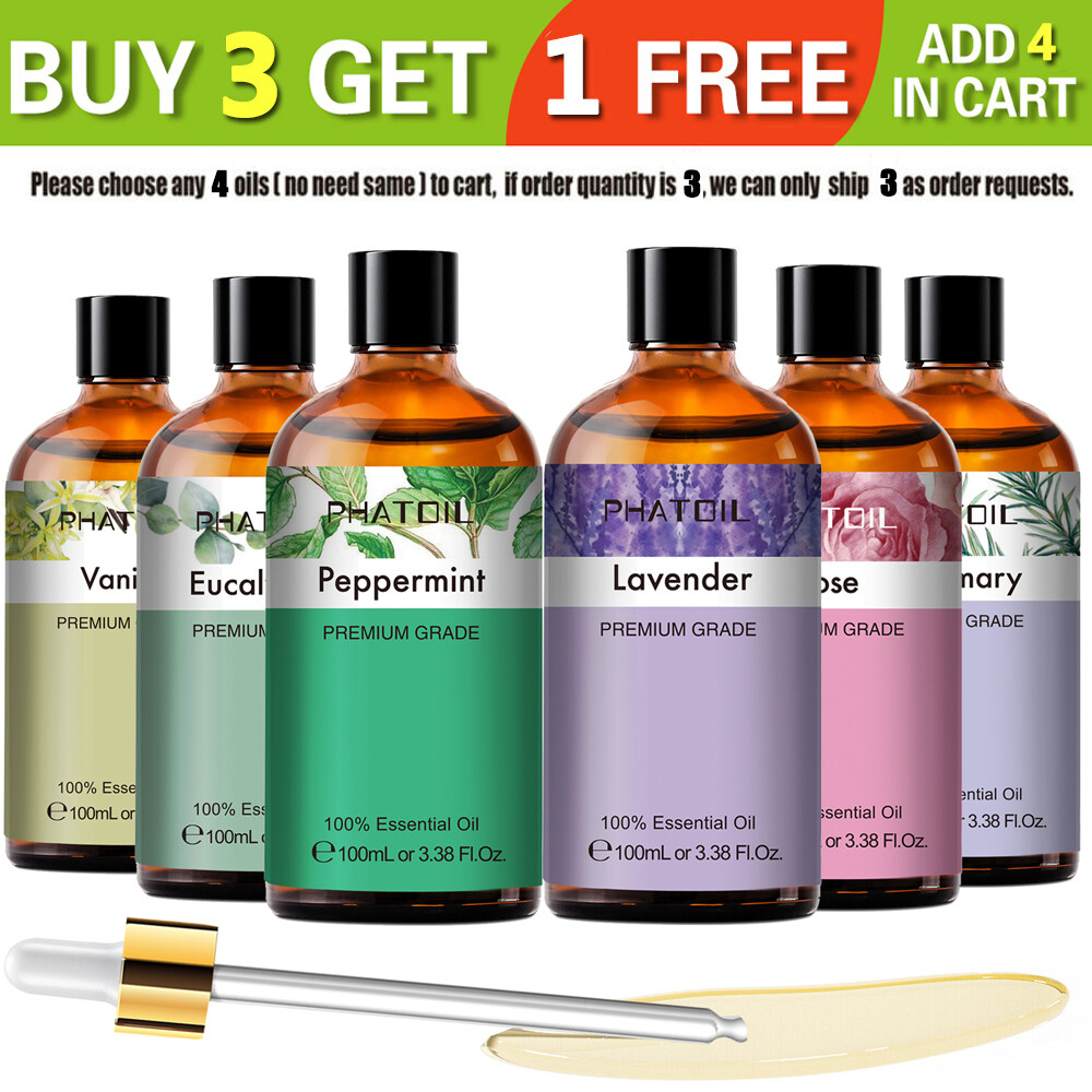 100ML Essential Oils, Therapeutic Grade, Pure and Natural Premium Quality Oil
