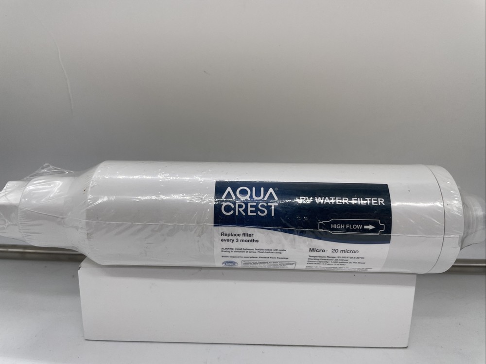 AQUA CREST RV Inline Water Filter,for RVs and Marines, Drinking & Washing Filter