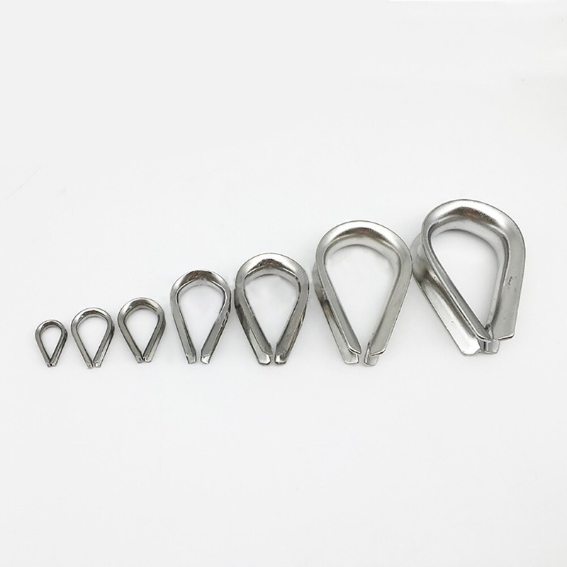 Stainless Steel Thimble Thimbles Wire Cable Rope Cable Loop Clips Clamps1.5-32mm gallery