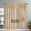 2 panel window curtain set (120" W X 84" L ) with valance and sheer backing NADA gallery