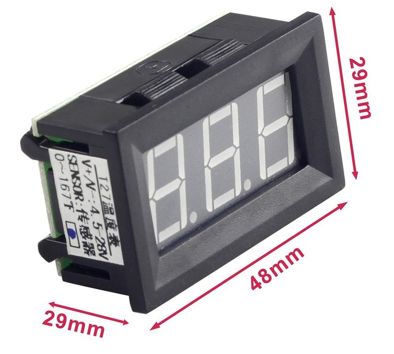 Easy Setup 0-167°F Digital Thermometer with Reverse Polarity Protection gallery