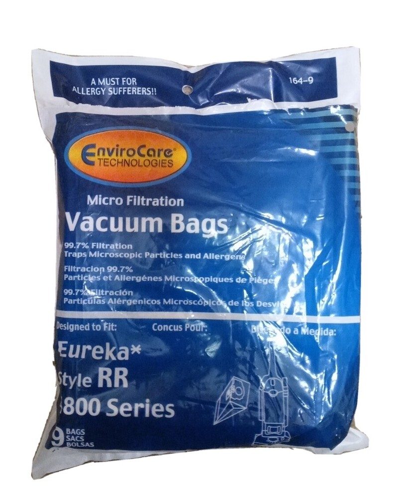 Microfiltration 8 Pack Eureka Vacuum Bags RR 4800 Series Style By EnviroCare