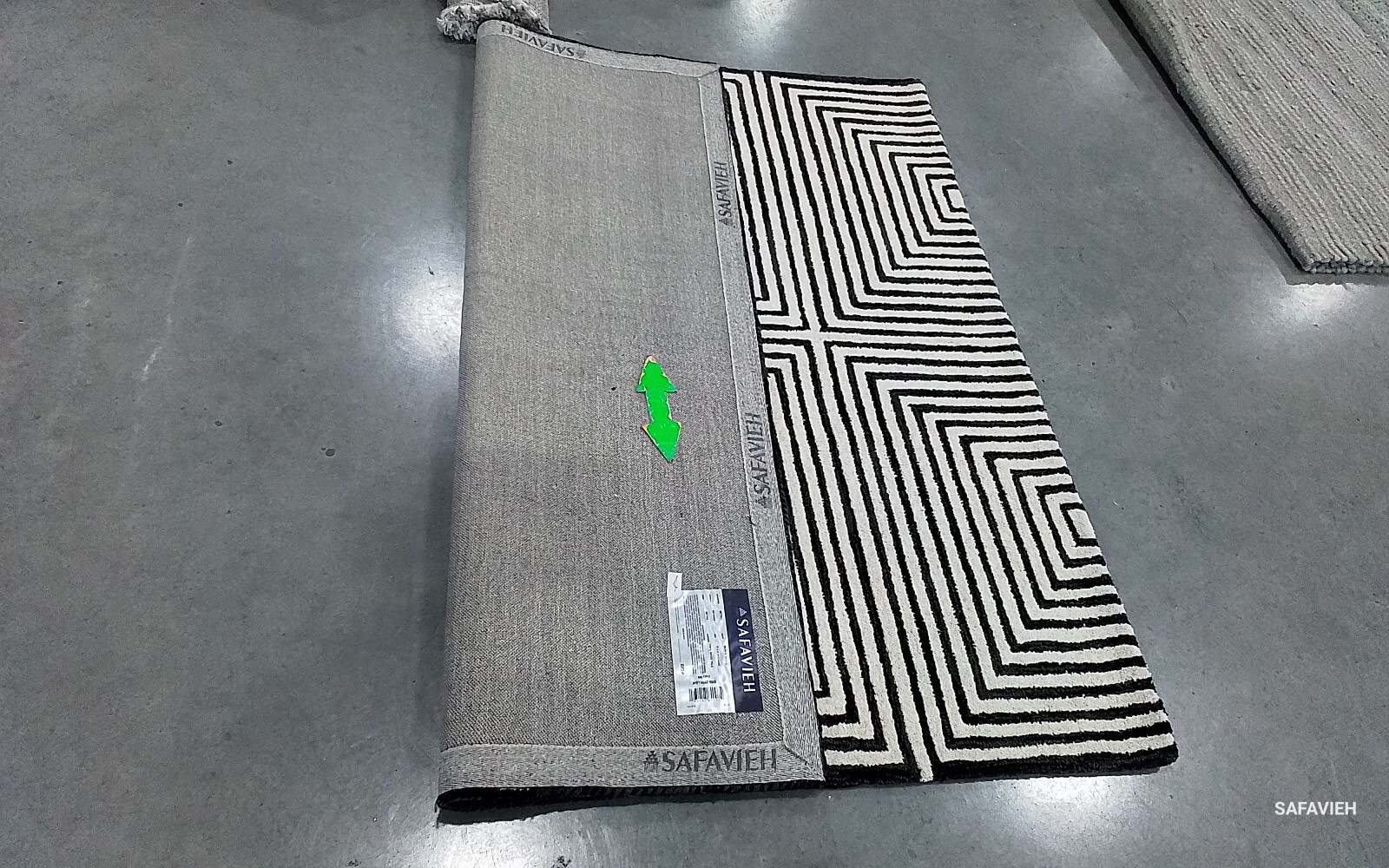 BLACK / BEIGE 5' X 5' SQ Back Stain Rug, Reduced Price 1172763065 MET454Z-5SQ gallery