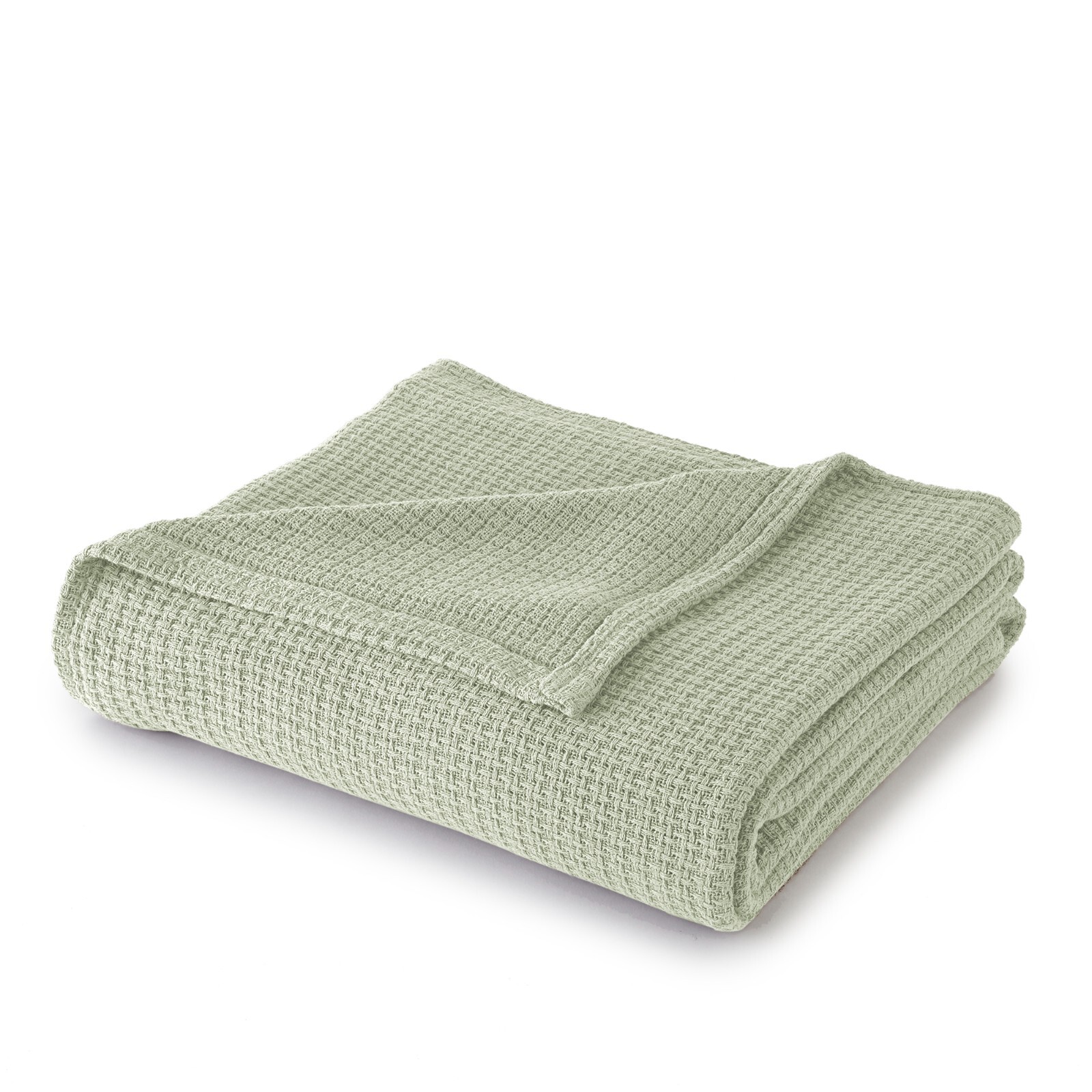100% Cotton Blanket King Size Sage Soft Lightweight 108 x 90 inches gallery