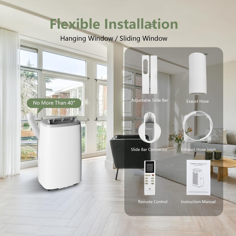 Portable AC Unit 9000 BTU Mini Split Heating & Cooling System Cools 450 Sq Ft gallery