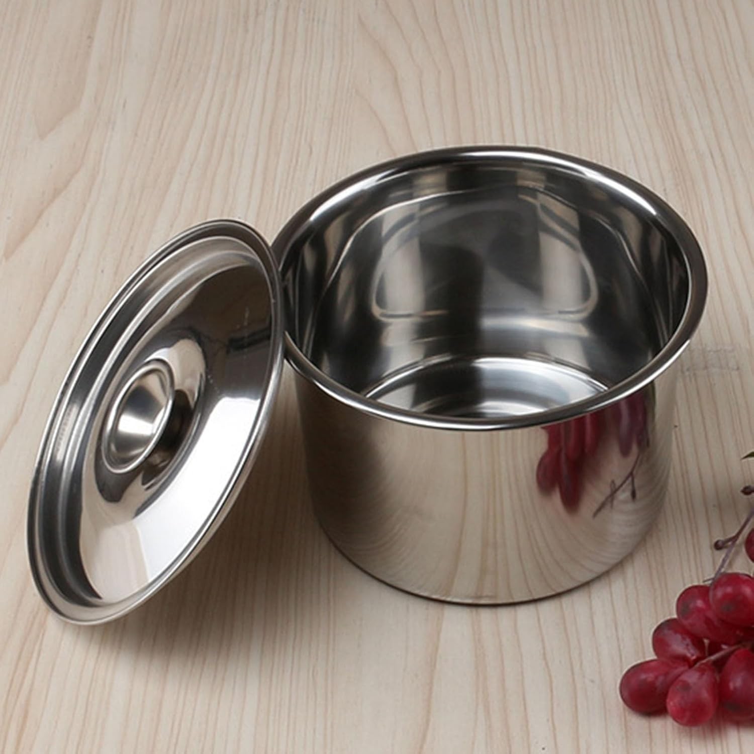 Stockpot Stainless Steel Strong Material 1.2L with Lid for Seasoning Soup Pot, gallery