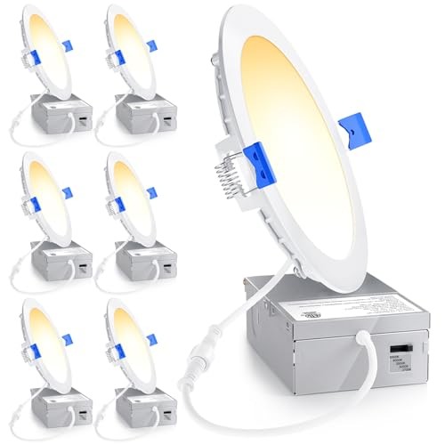 ENSENIOR 6 PACK 6 INCH LED RECESSED LIGHT - ETL & FCC & IC - WHITE gallery