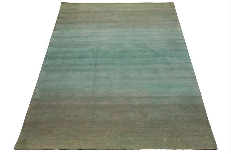 Multi Size Turquoise Ombre Wool Hand Tufted Contemporary Area Rug gallery