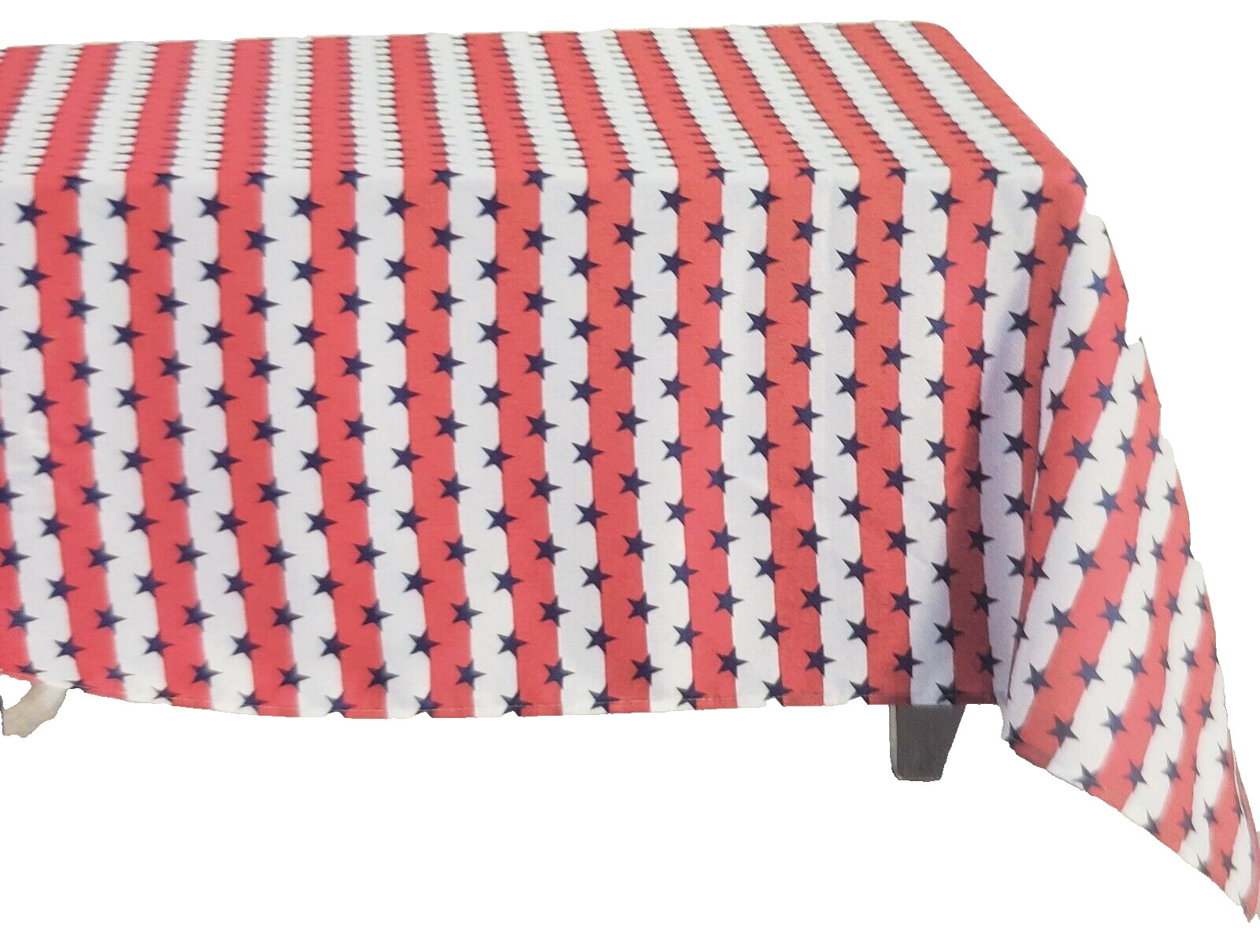 Fabric Tablecloth, 60"x84"Oval, PATRIOTIC,USA FLAG,STARS &STRIPES,Star Sprangled gallery