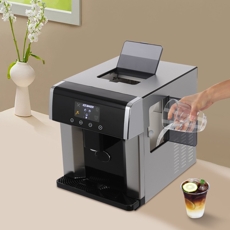 Nugget Ice Maker 33lbs Countertop Pebble Ice Maker Machine Self-Cleaning ZB-10E gallery