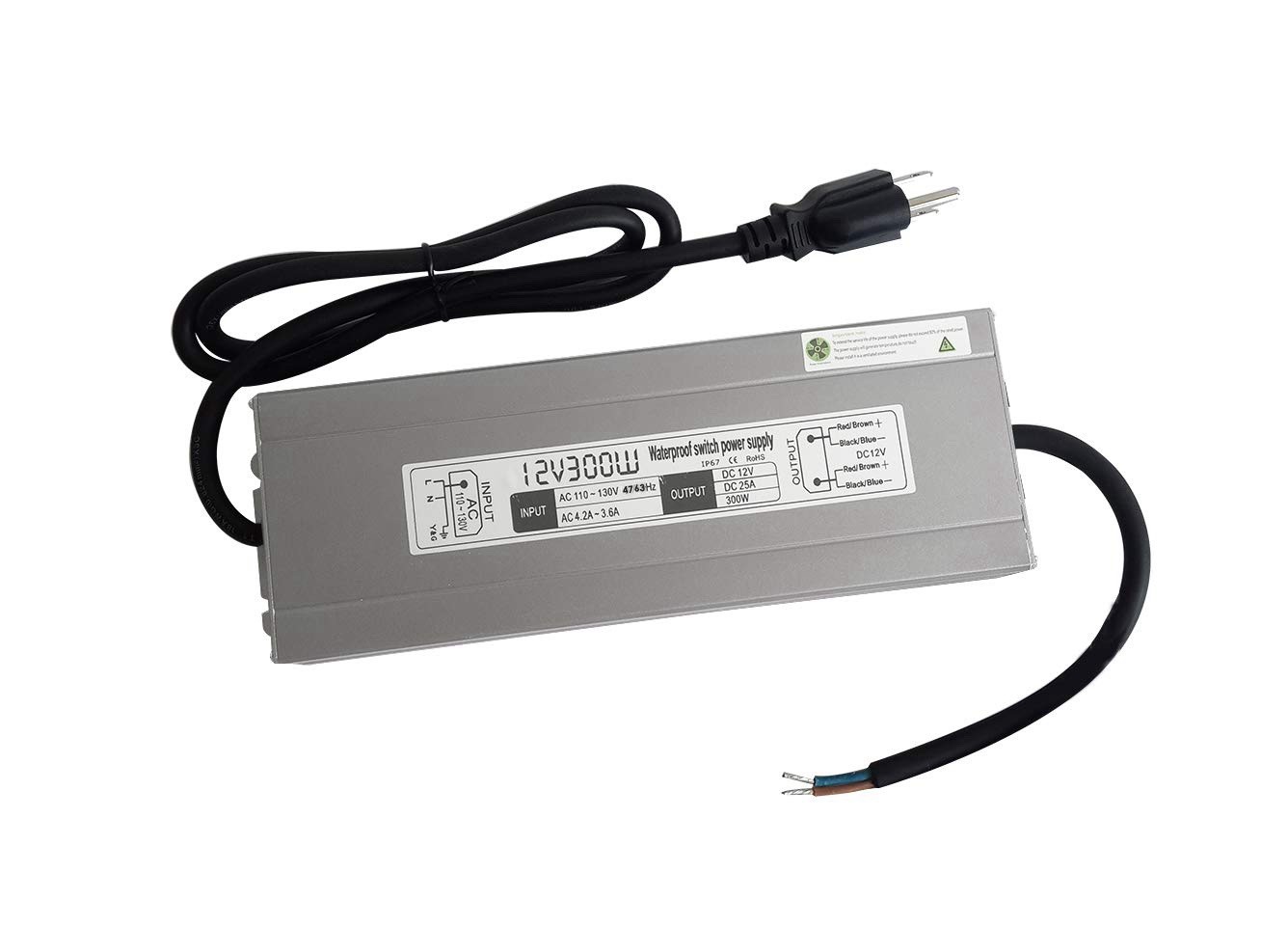 300w Waterproof Power Supply Transformer,110-130v AC to 12v DC Output 25a 300.0 gallery