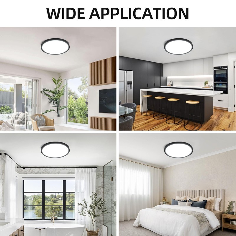 2 Pack 12 Inch Selectable CCT Round Flat Panel Light, 24W, 3000K/4000K/5000K,... gallery