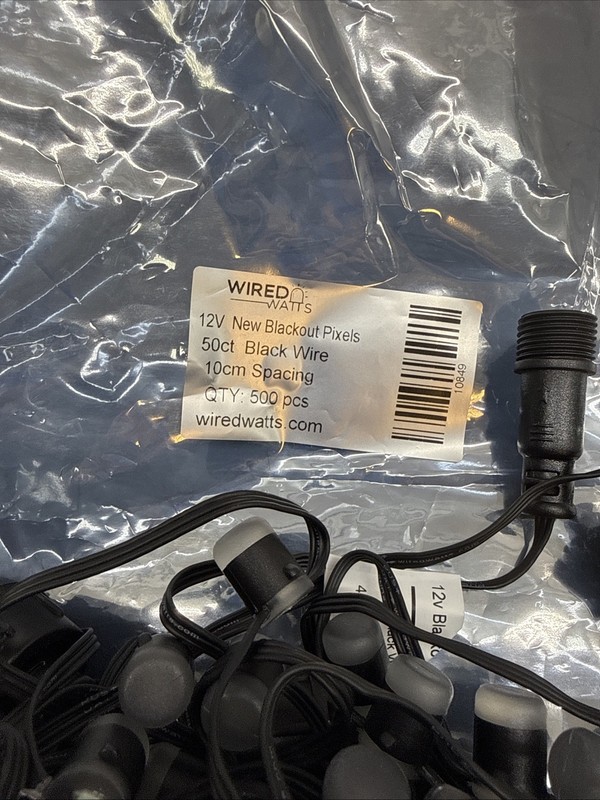 Wired Watts 500 LED Pixel String Lights - 12V Blackout Pixels gallery