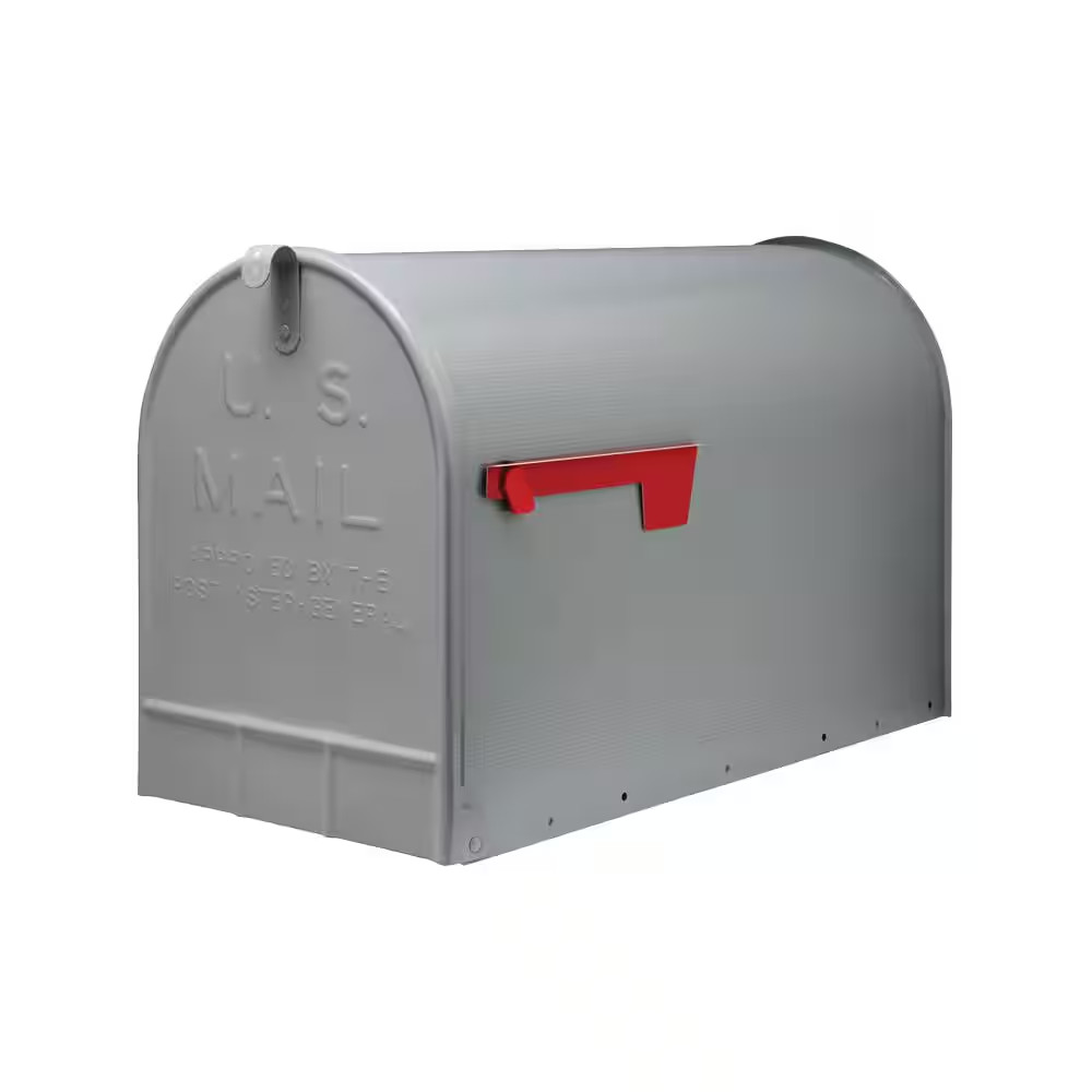 Stanley Gray, Extra Large, Steel, Post Mount Mailbox gallery