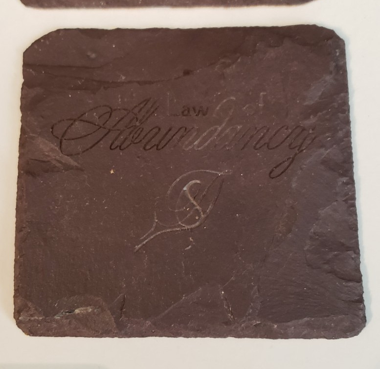 Tastefully Simple-Four Brown Slate Coasters Cork Back W/New Digital Timer gallery
