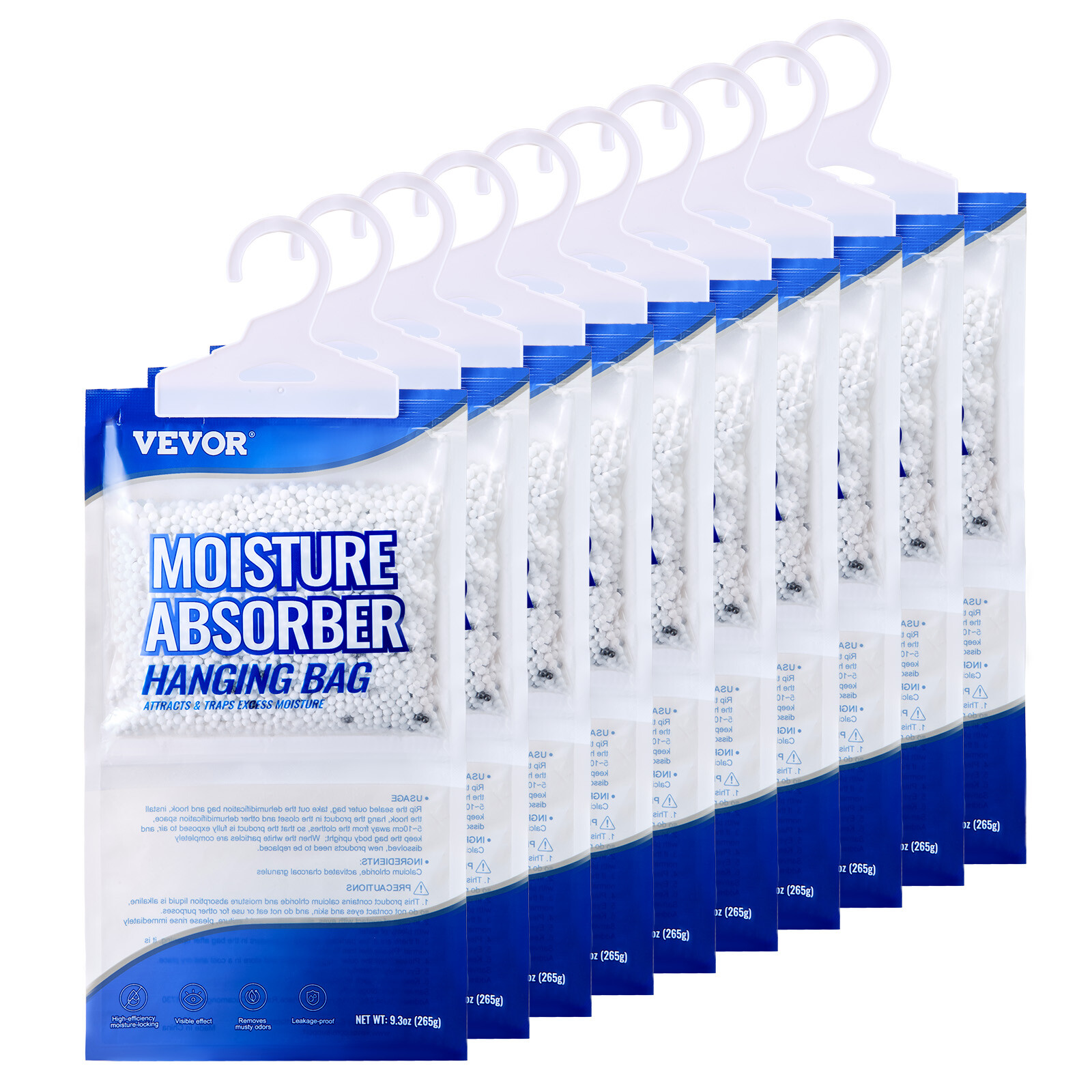 10 Packs Hanging Moisture Absorber 9.3 oz Fragrance Free Dehumidifier Bags gallery