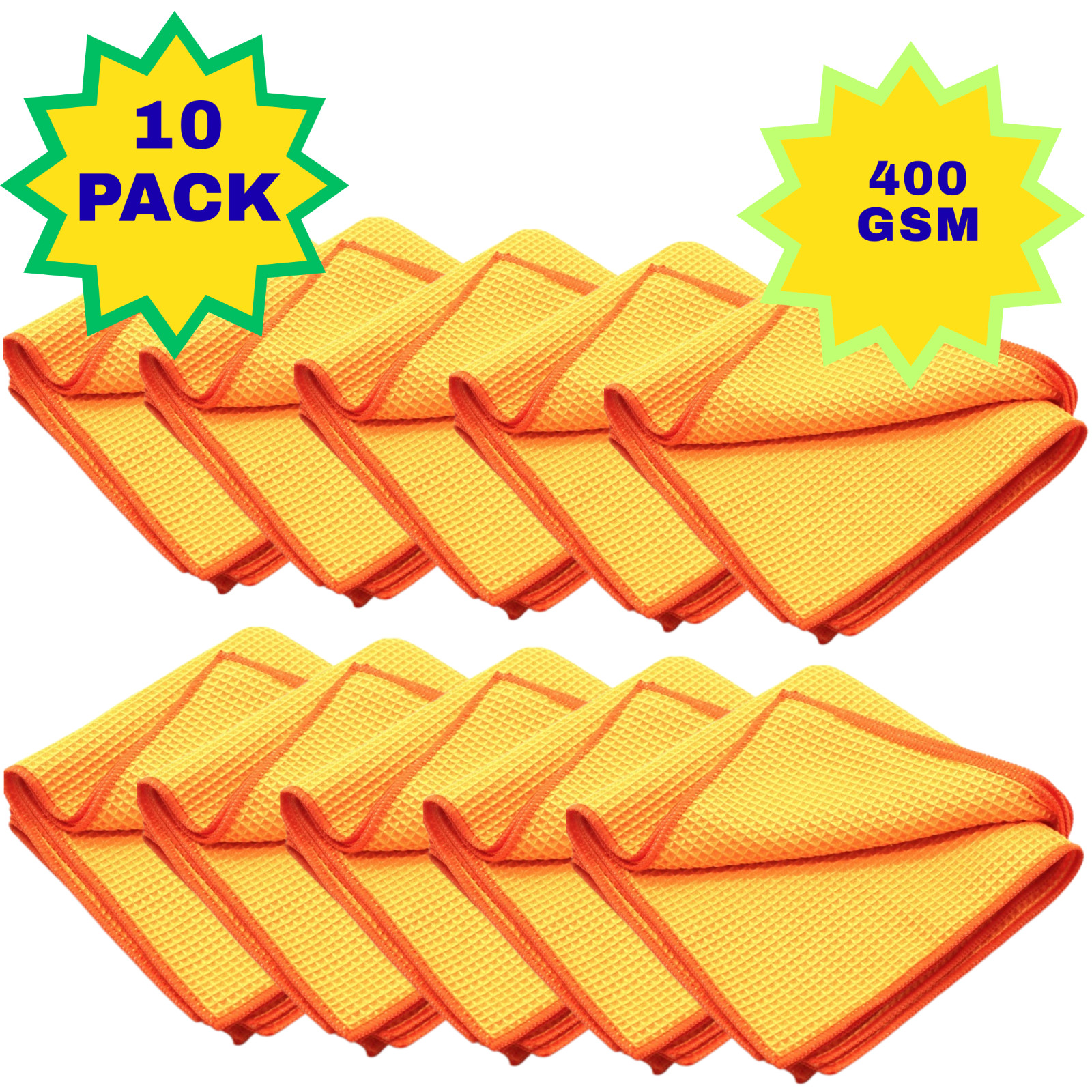 Bulk Case of 10 Microfiber Waffle Textured Cleaning Cloths,16x16, Lint Free gallery