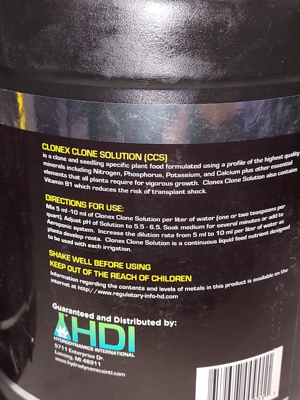HydroDynamics Clonex Clone Solution 1-0.6-1 Clone & Seedling Nutrient, 2 Gallons gallery