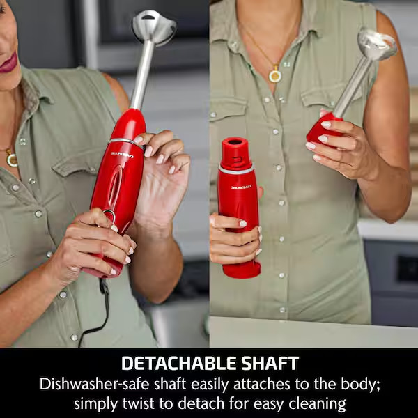 Immersion Electric Hand Blender with Stainless Steel Blades, RED HS560W gallery