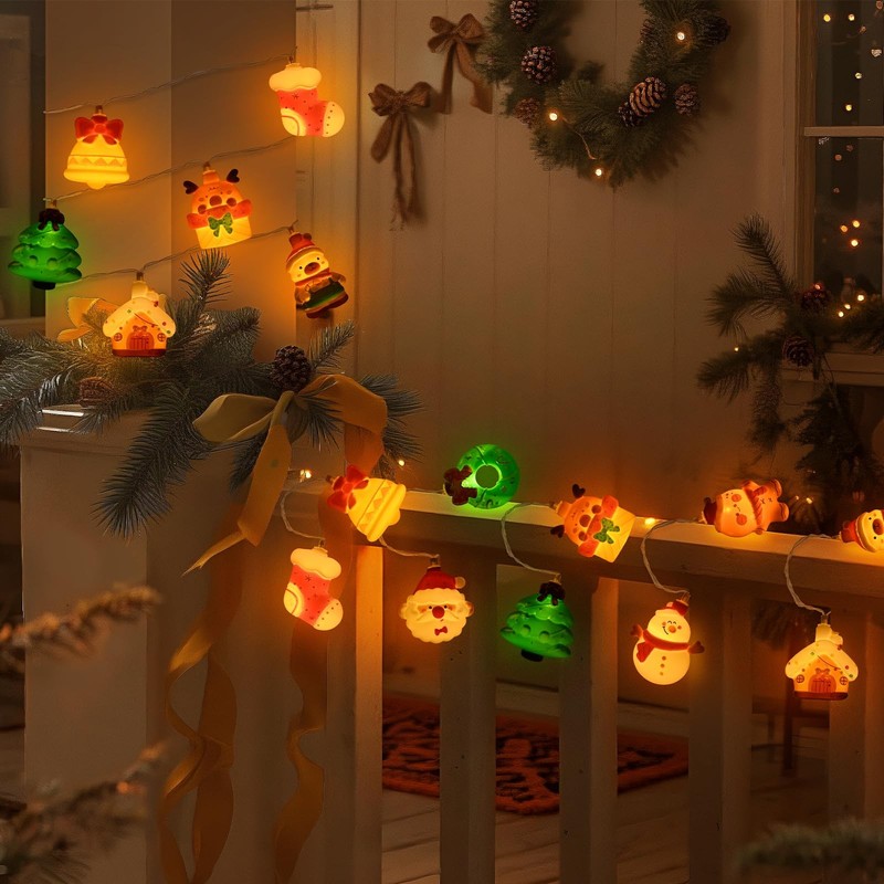 Christmas String Lights Decorations, 9.8FT 20 LED Christmas Fairy Lights, Bat... gallery