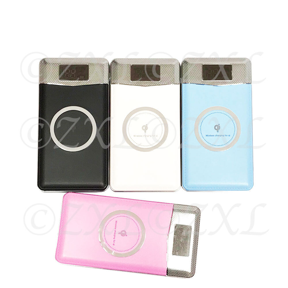 20000mAh L Power Bank 2 USB Wireless Charging Battery LED for Cell Phone Tablet gallery